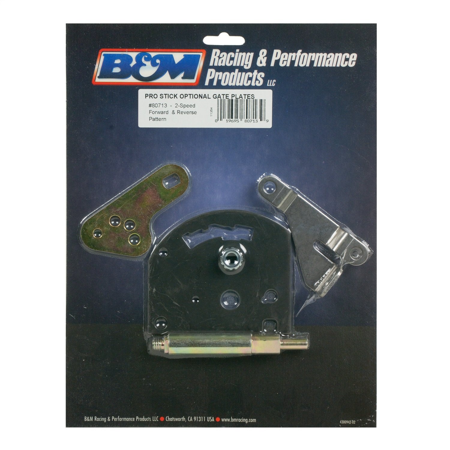 B&M80713 2-Speed Forward and Reverse Pattern Gate Plate for Pro Stick Automatic Shifter