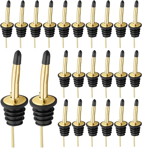 Miniatura 19 de Pafusen Paquete de 6 vertedores de botellas de licor, boquilla para verter licor para botellas de licor, boquilla dispensadora de aceite de oliva