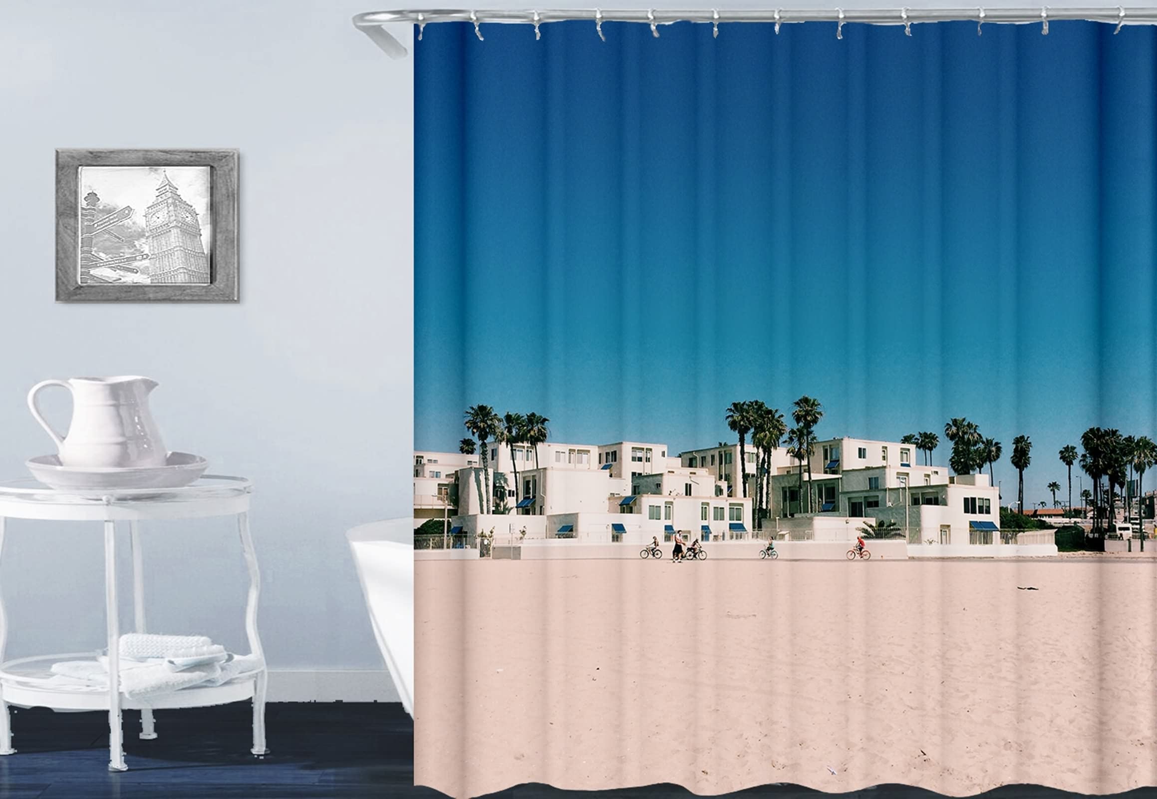 Tenda Doccia 150x200 Antimuffa, Poliestere Multicolore Spiaggia e casa Tenda doccia per bagno vasca da bagno