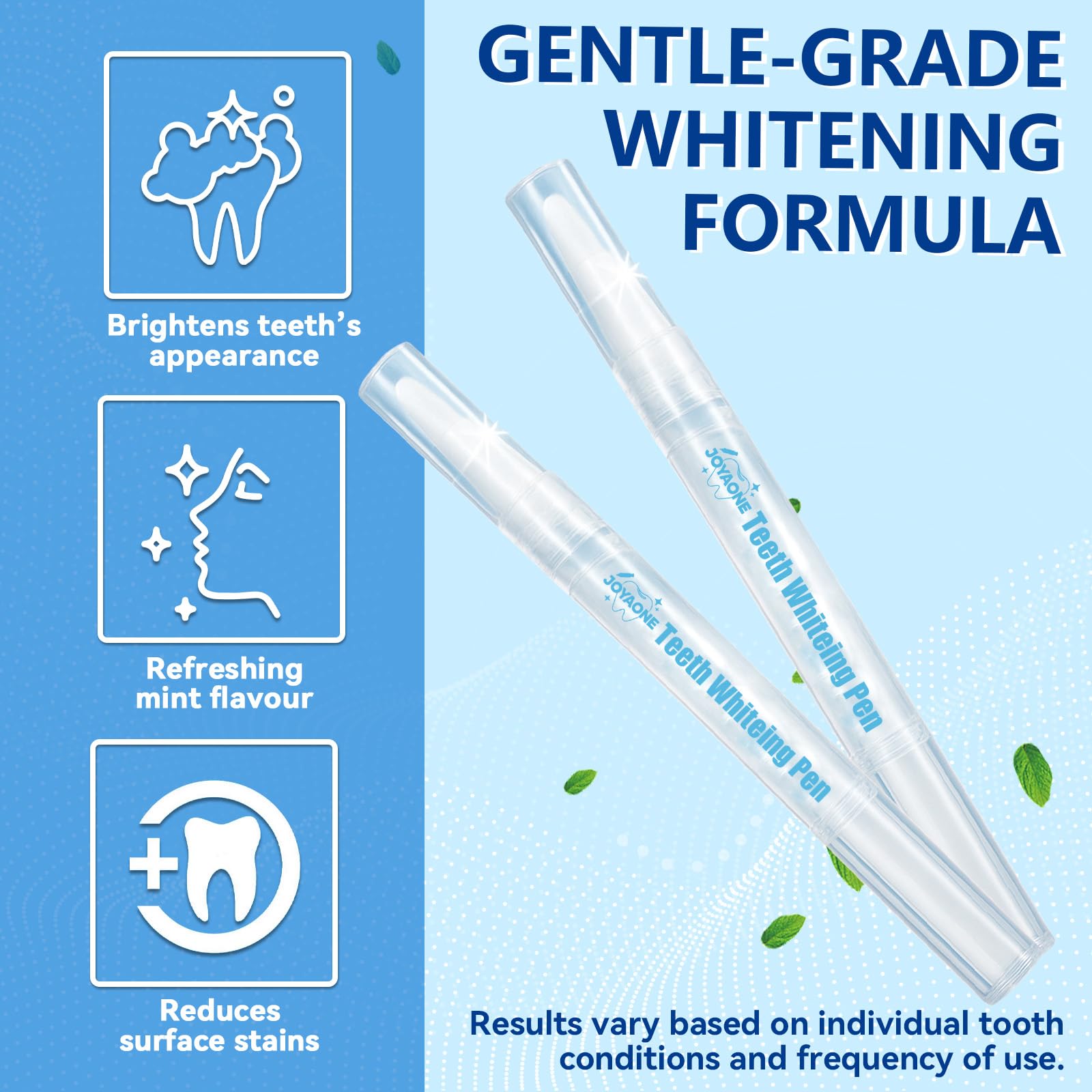 Lápiz blanqueador dental, 2 unidades, blanqueador dental para eliminar manchas, blanqueamiento profesional de sonrisa en casa y fuera de casa (2 bolígrafos blanqueadores de dientes)