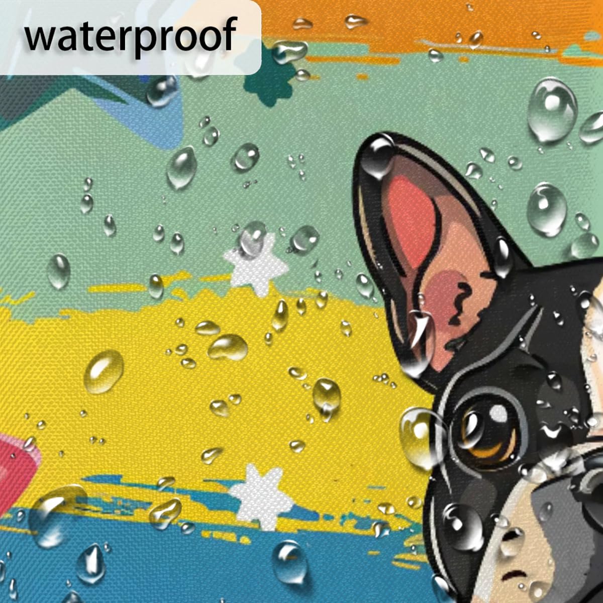 Tablerazzi Schnauzer Dog Shower Curtain, Bathroom Shower Curtain Sets with 12 Shower Curtain Hooks, Washable Fabric Shower Curtain, 60x72 Inches