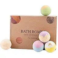 Bath Bombs Gift Set with Natural Essential Oils for Women – Aromatherapy Holiday Gifts Ideas. 12 Pcs Christmas Bath Bombs Gifts for Women Men and Teen