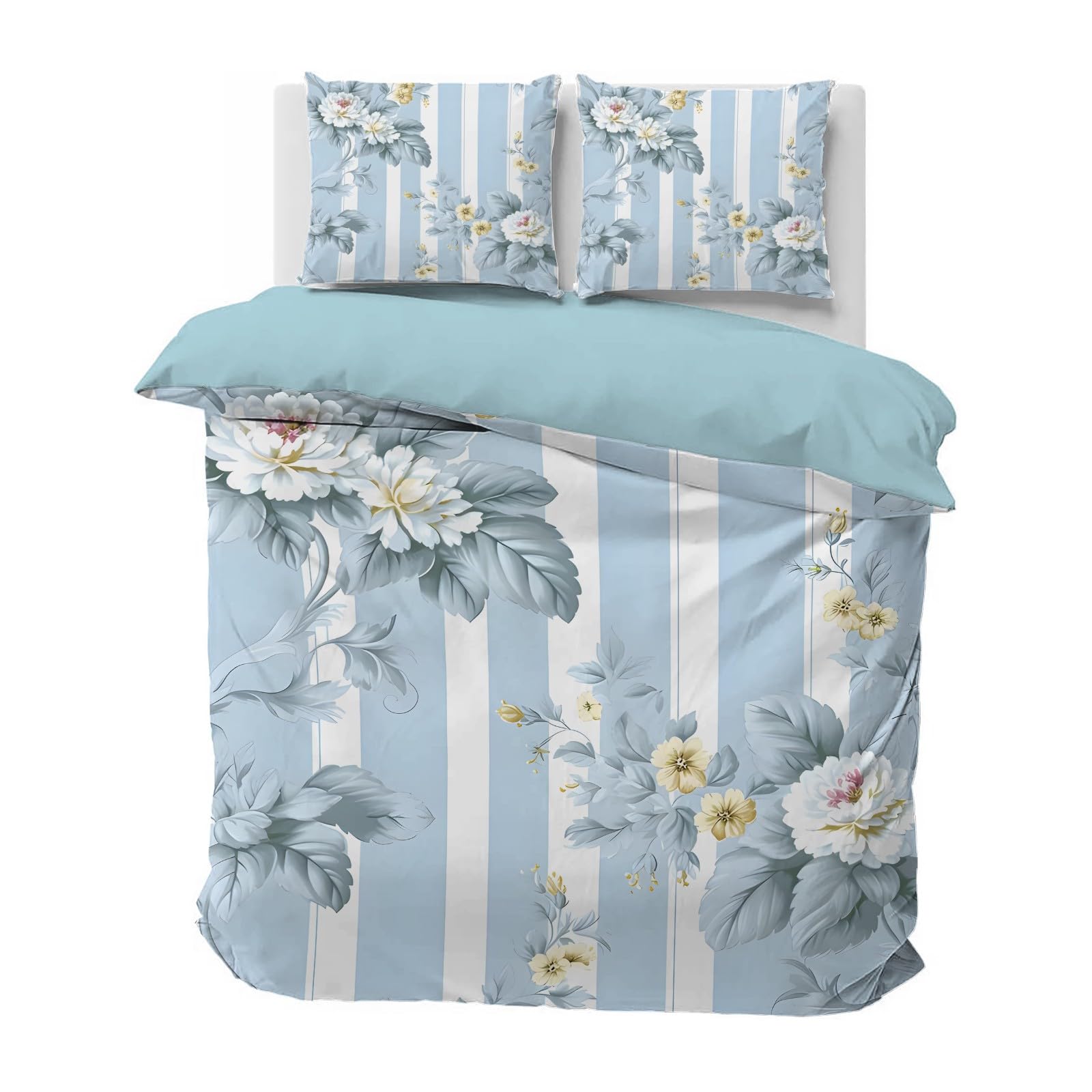 Housse de couette 240x260 pivoines sans repassage pour en finir avec le linge de lit froisse