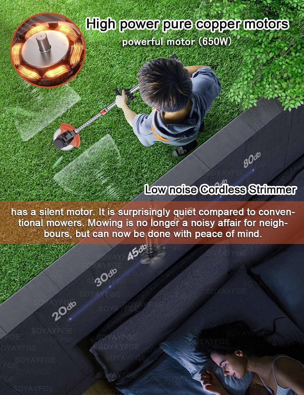 Decespugliatore 2023 2024 Corpo Decespugliatore JYGMPRO MR7501 - Escluso Batteria E Accessori Ricambio Decespugliatore 2023-2024