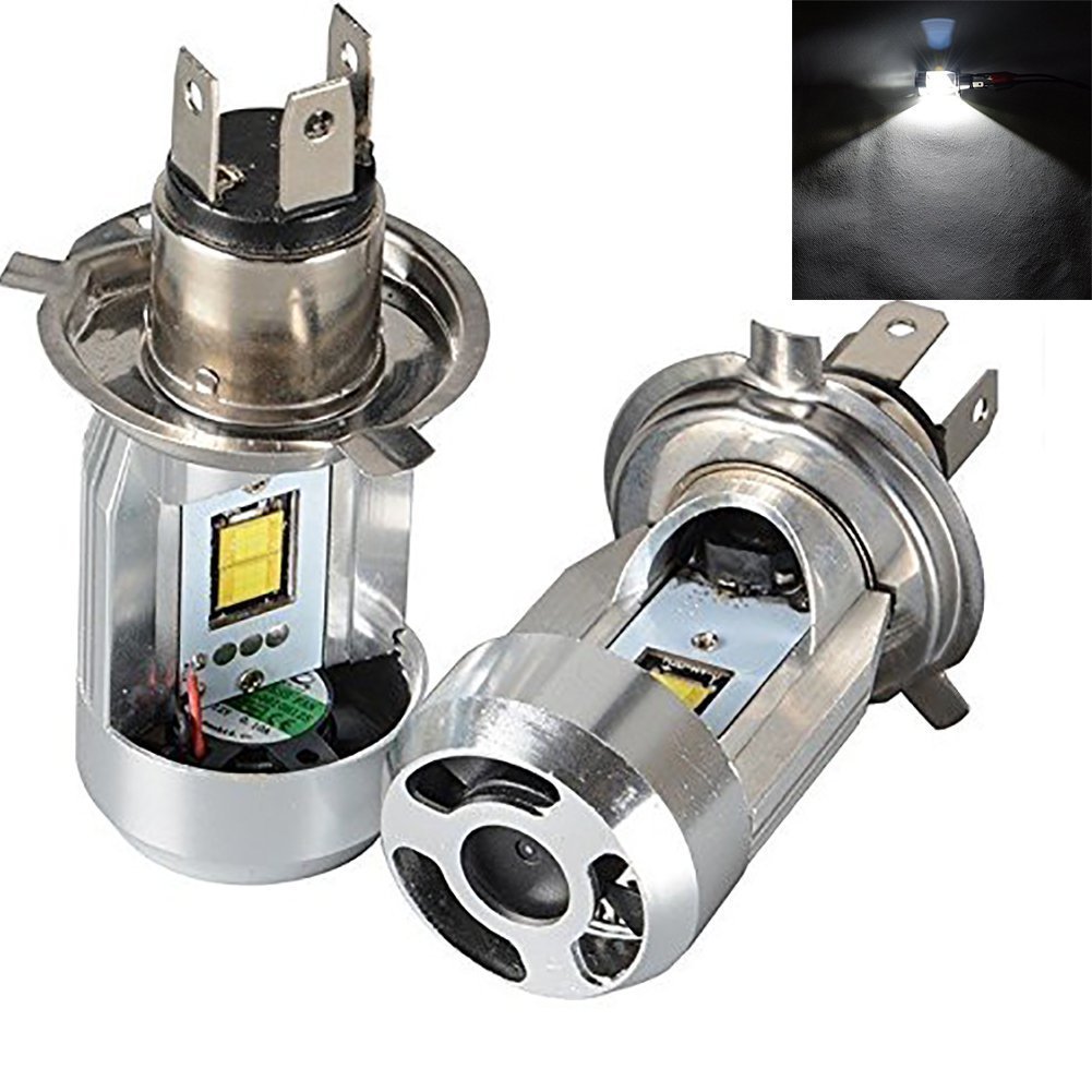 KATUR 2X H4 CREE LED reflektor czołowy samochód źródło mgły 6000 K H4 DRL żarówka przeciwmgielna 12 V/24 V biała