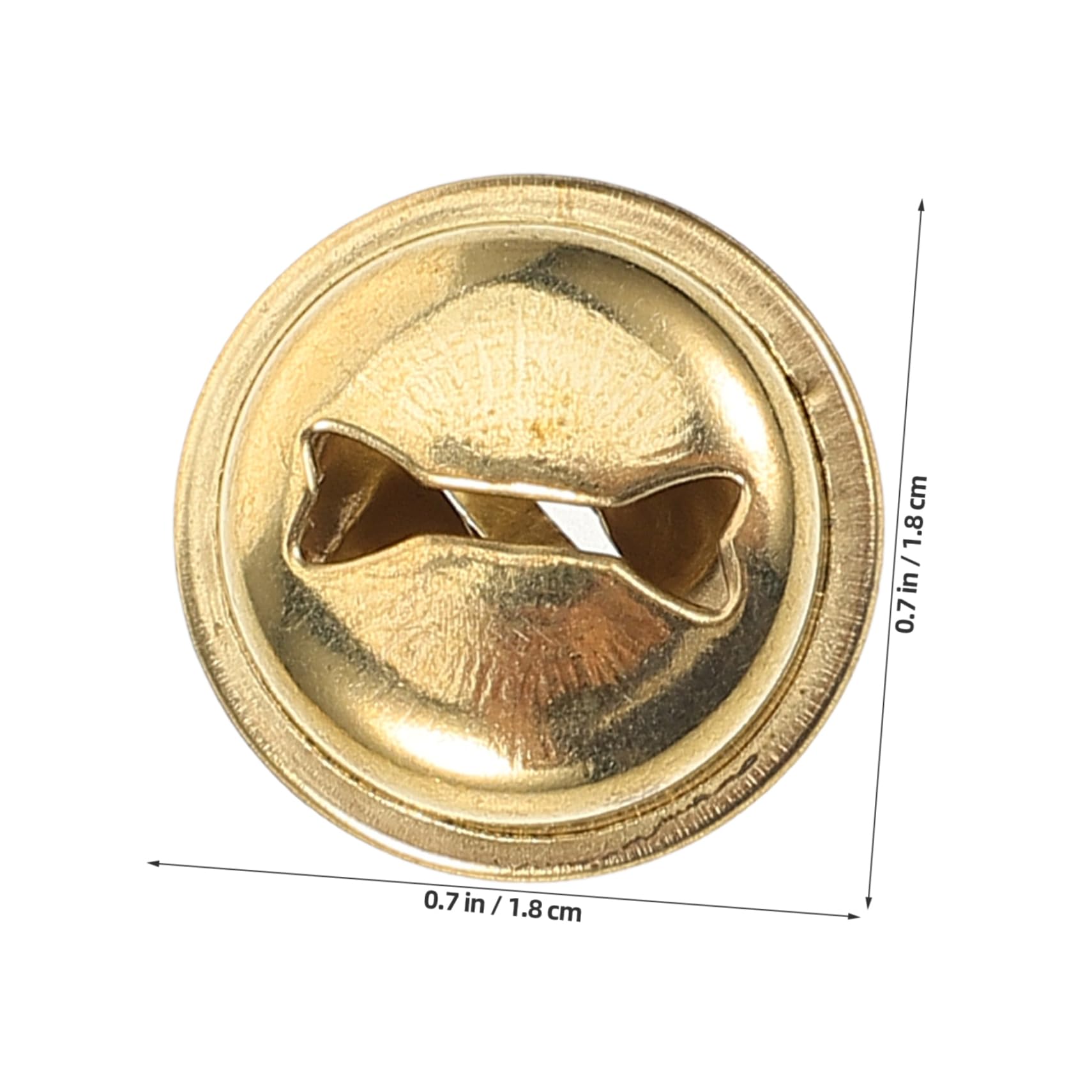 HOMSFOU 100pcs Craft Bells Multi-use Metal Doll Making Bells Replaceable Replacements for Puppet Making DIY Supply