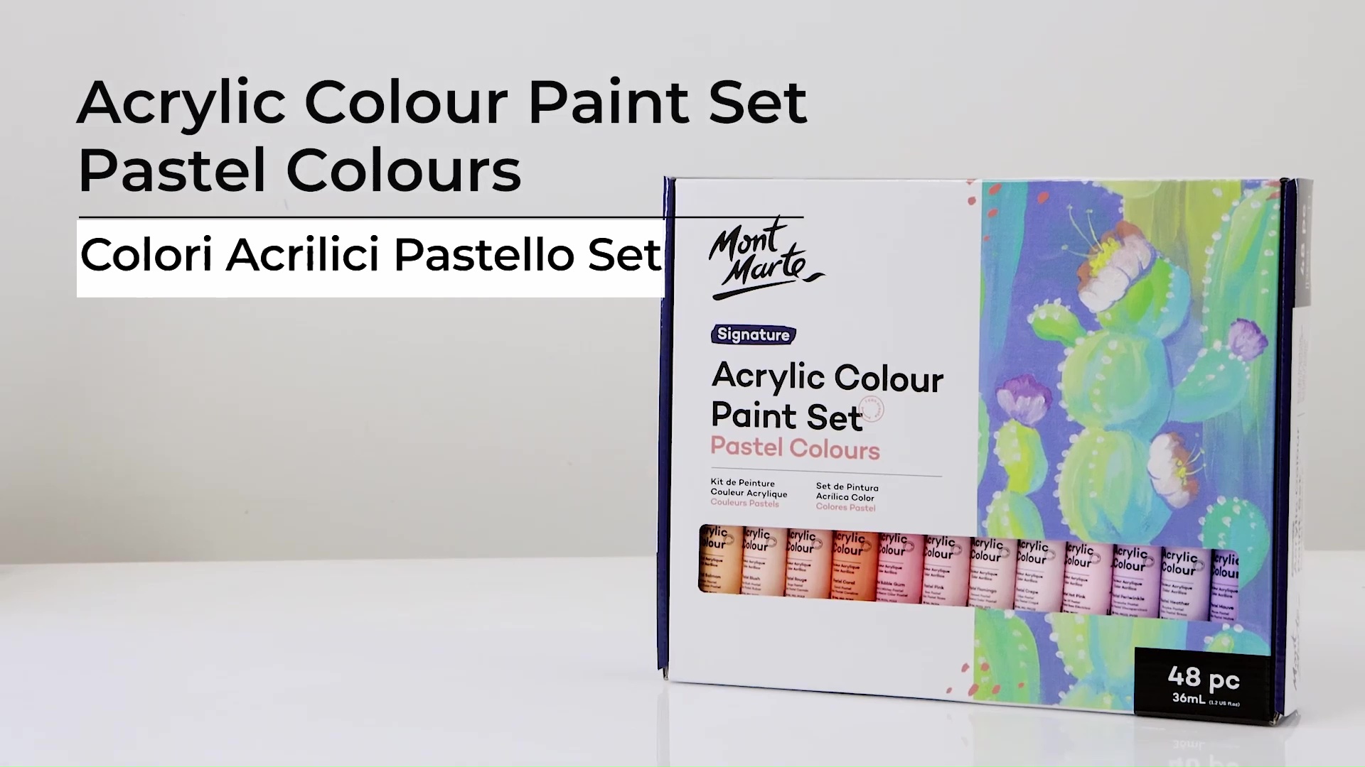 Set 48 Colori Acrilici ARTISTIK – Tubetti Da 22ml – Neon, Pastello, Metallizzati E Glitter – Alta Pigmentazione Per Artisti E Principianti