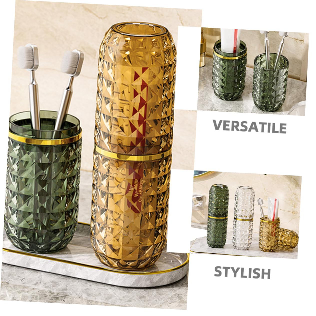 Yardenfun 3pezzi Portaspazzolini Da Viaggio Da Contenitore Per Dentifricio Organizer Portatile Per Spazzolini Portaspazzolino Per Bagno Portaspazzolino
