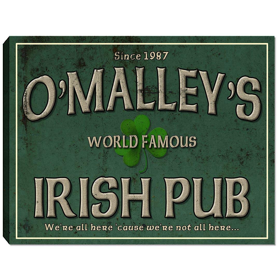 J Edgar Cool Personalized Custom Name Gallery Wrapped Canvas Sign Wall Art Prints – Irish Pub 24" x 30"