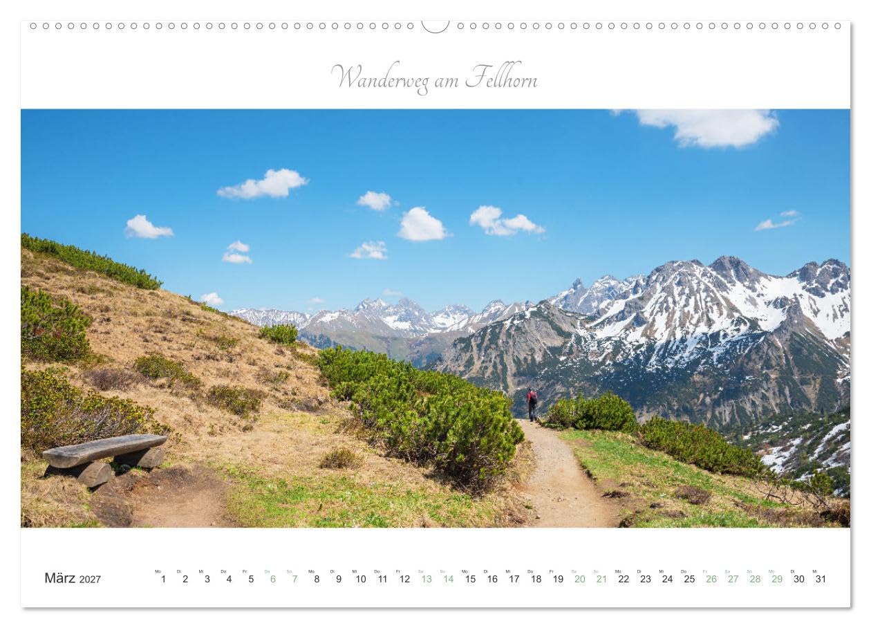 Wanderlust Oberstdorf (hochwertiger Premium Wandkalender 2027 DIN A2 quer), Kunstdruck in Hochglanz: Ausflugsziele in Allgäuer Landschafts-Idylle (CALVENDO Natur)