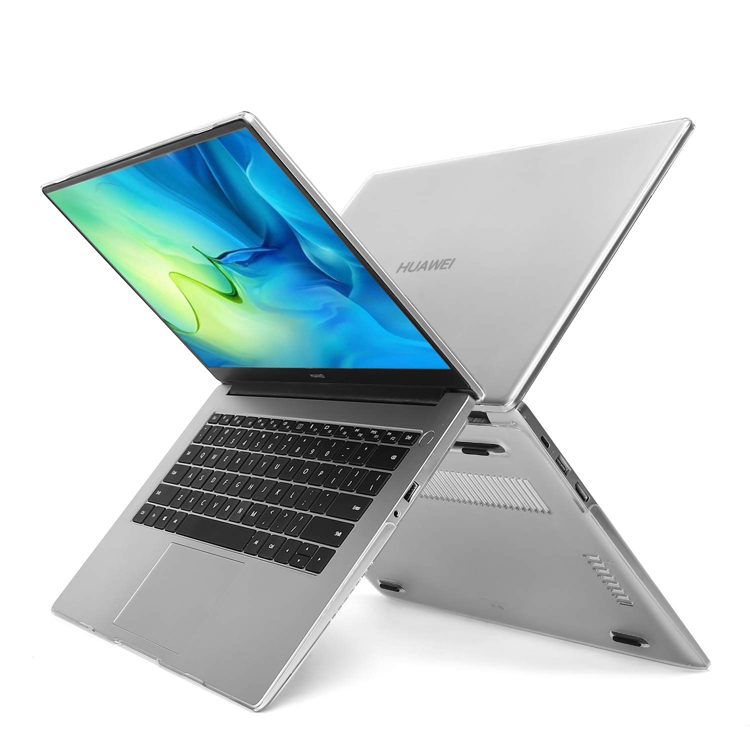 MOSISO Custodia Rigida Solo Compatibile con Huawei MateBook D 14 Pollici Versione 2020 2019, Custodia Protettiva in Plastica Rigida, Cristallino