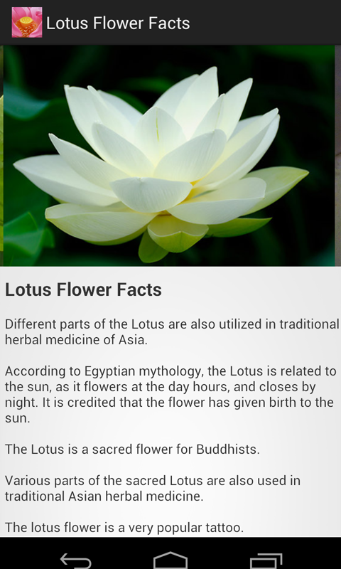 Lotus Flower Facts - App on Amazon Appstore