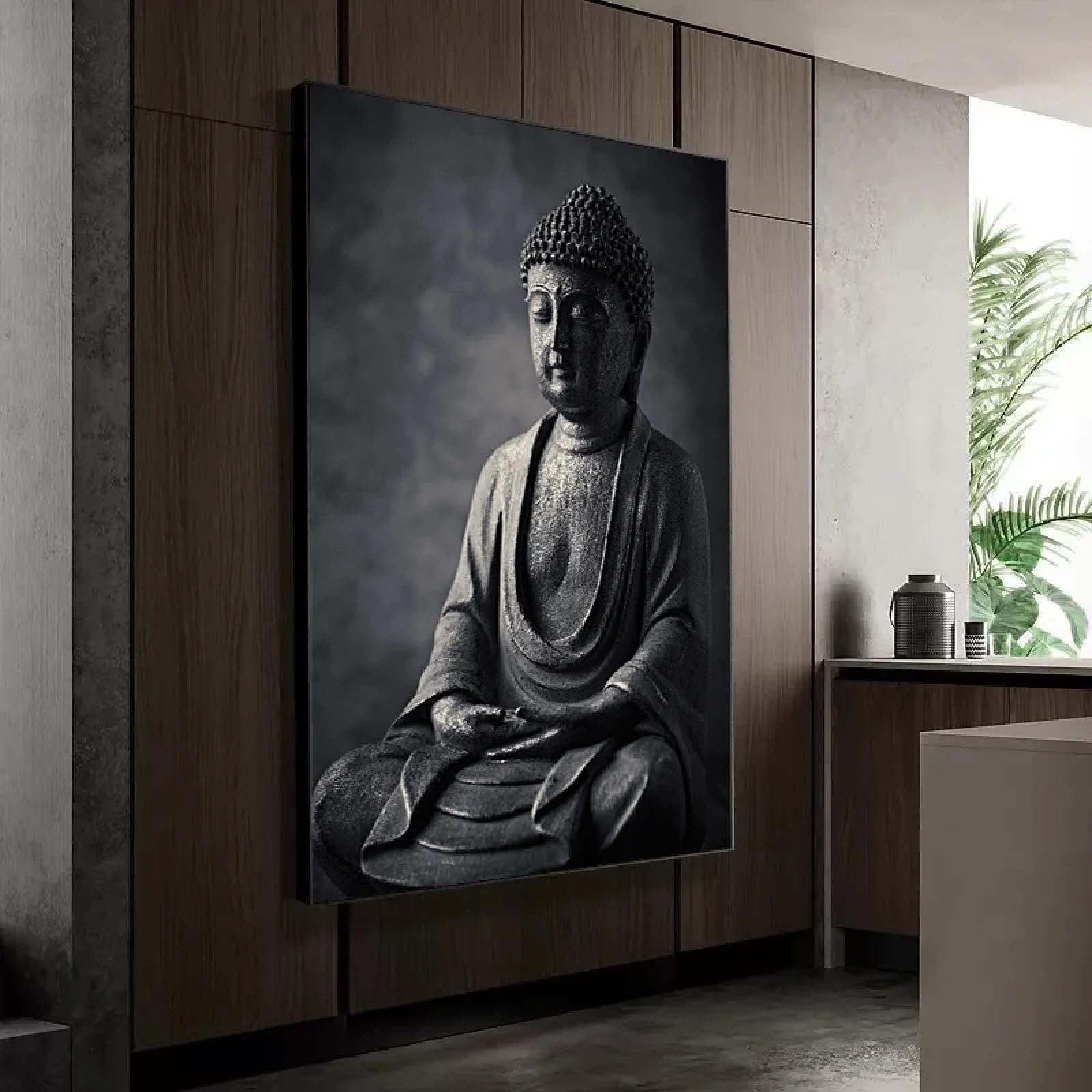 Amazon.com: KQZVCU Black And White Buddha Poster and Print Wall