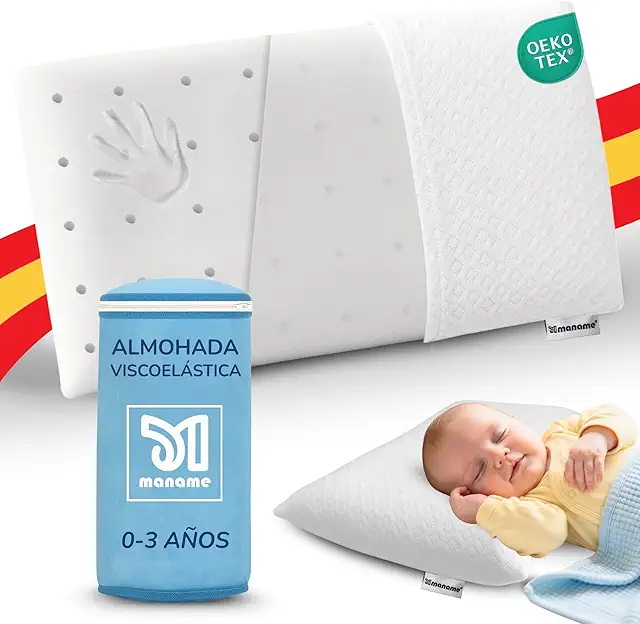 Almohada Bebé Viscoelástica Antiahogo Antireflujo 0-3 Años