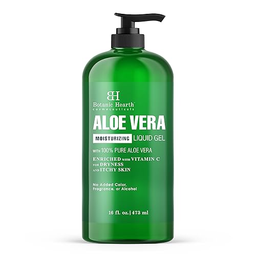 Botanic Hearth Gel de aloe vera de aloe vera 100 puro y natural 16 onzas líquidas