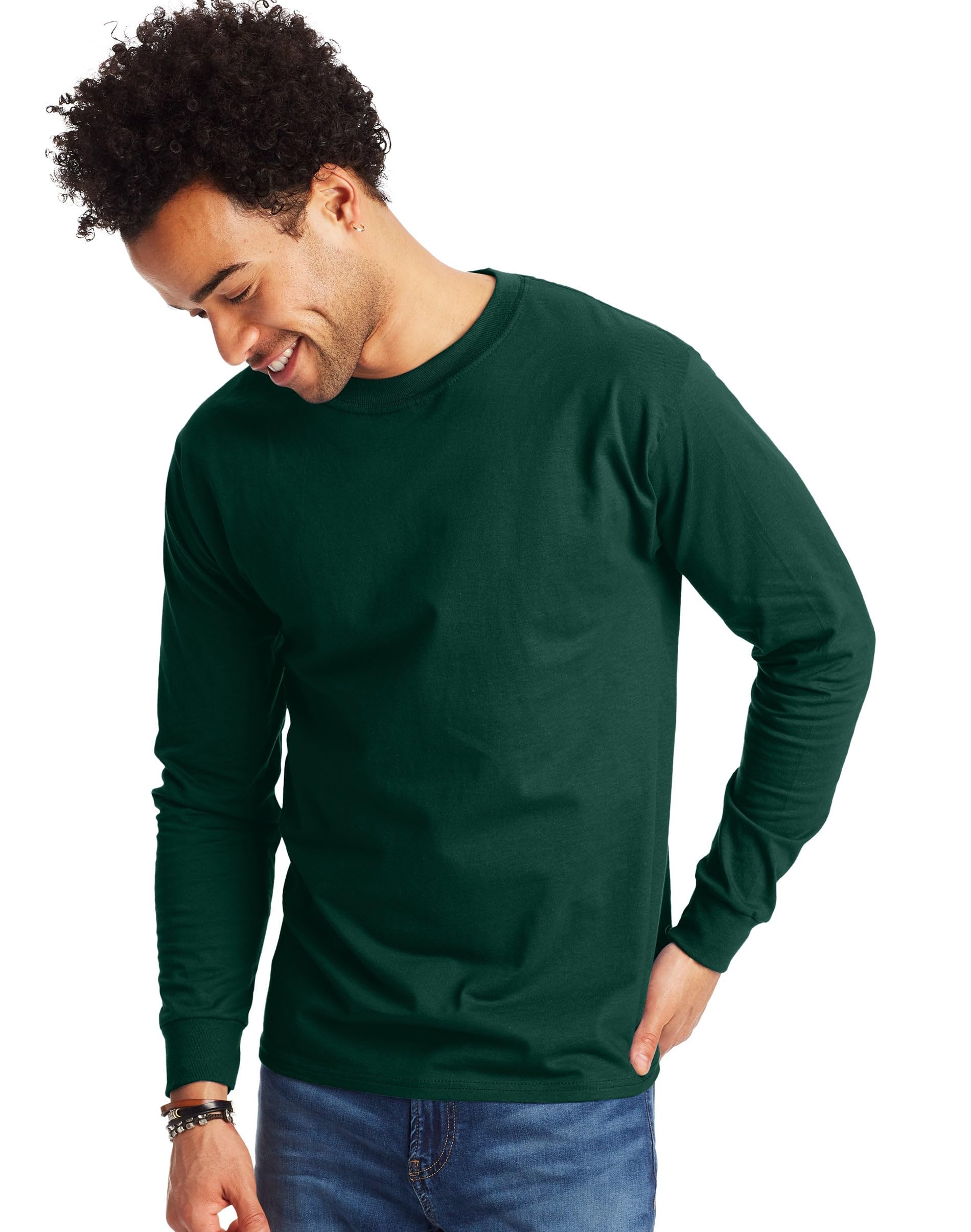HanesMen's Long Sleeve Beefy-T Shirt (Pack of 2)