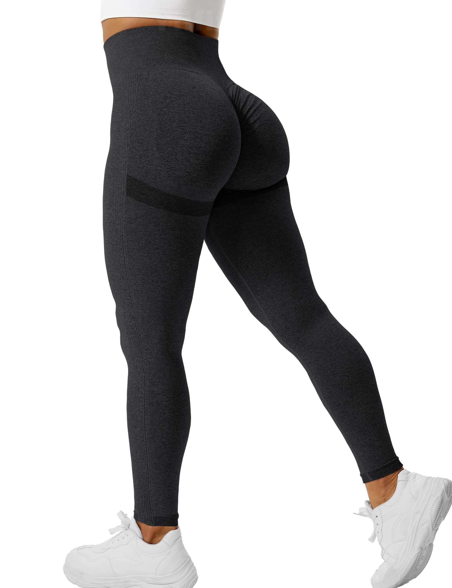 Legging de sport pour femme - Taille haute - Push Up - Sans coutures - Pour le sport, le yoga, le fitness, l'entraînement