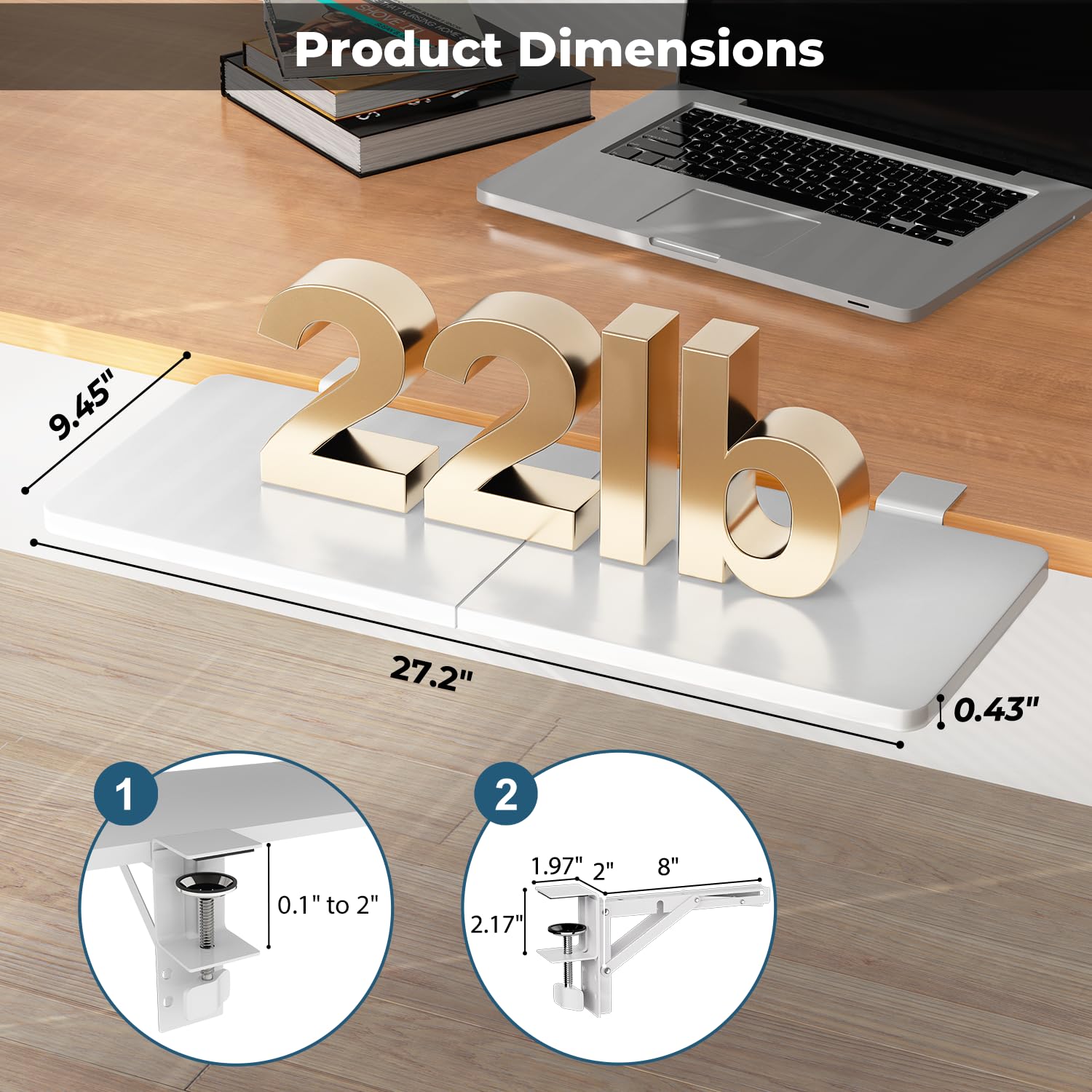 Amazon.com : CALASK Desk Extender, 27.16