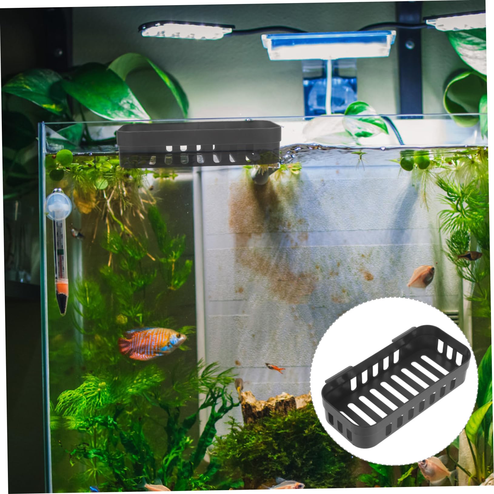 HANABASS 8stücke Aquarien-pflanzenhalter Mit Saugnäpfen Hängende Wasserpflanzen-töpfe Für Aquarien Platzsparend Leicht Und Installieren Schwarz Für Hydroponik Geeignet