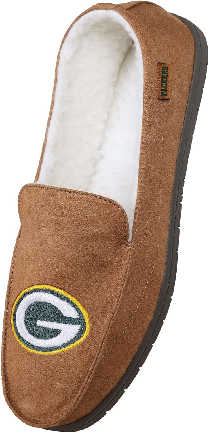 FOCO Mens NFL Team Logo Moccasin Slippers - Image 4
