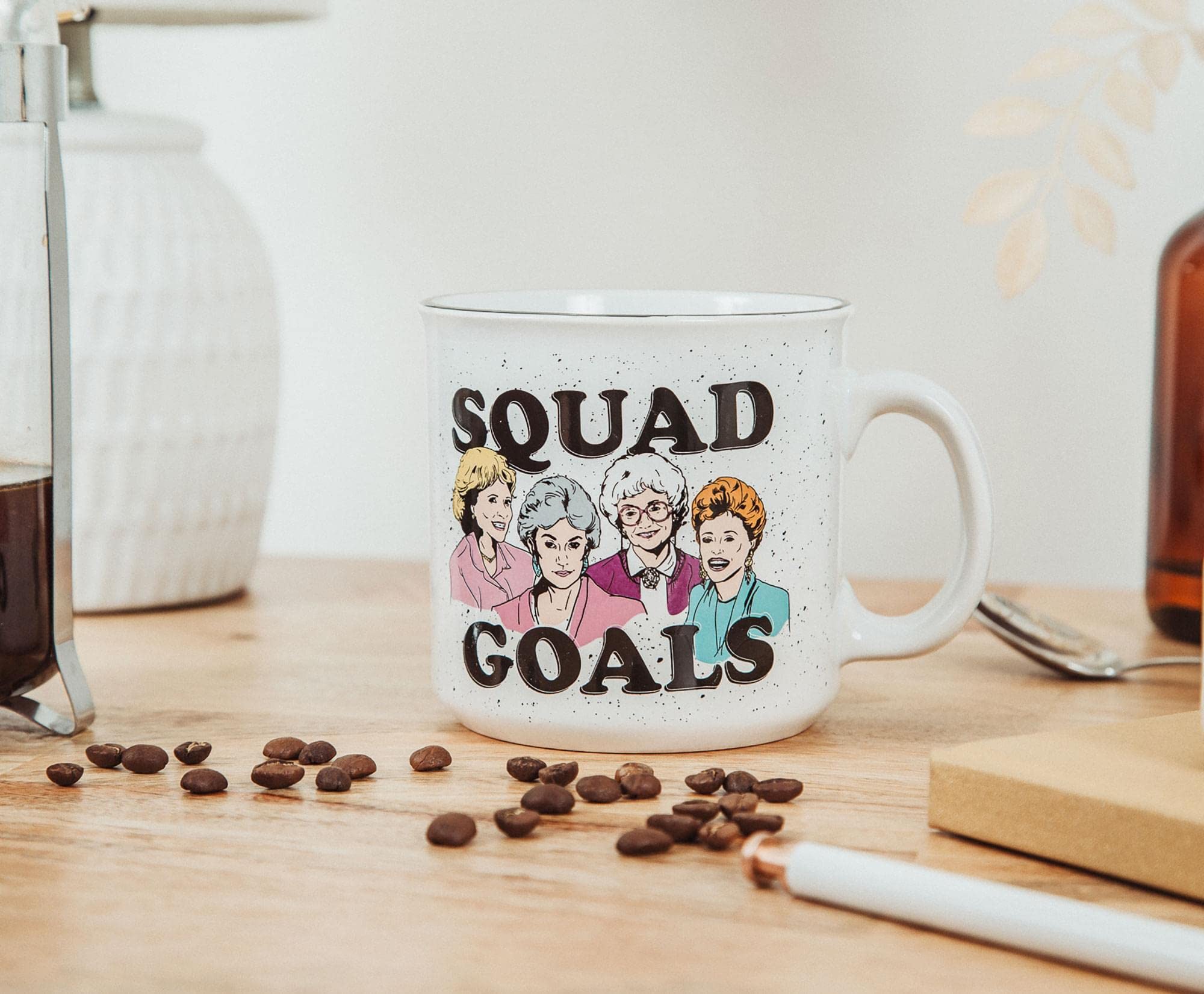 Silver Buffalo Golden Girls Squad Goals Group Tazza in ceramica con camper, 590 ml