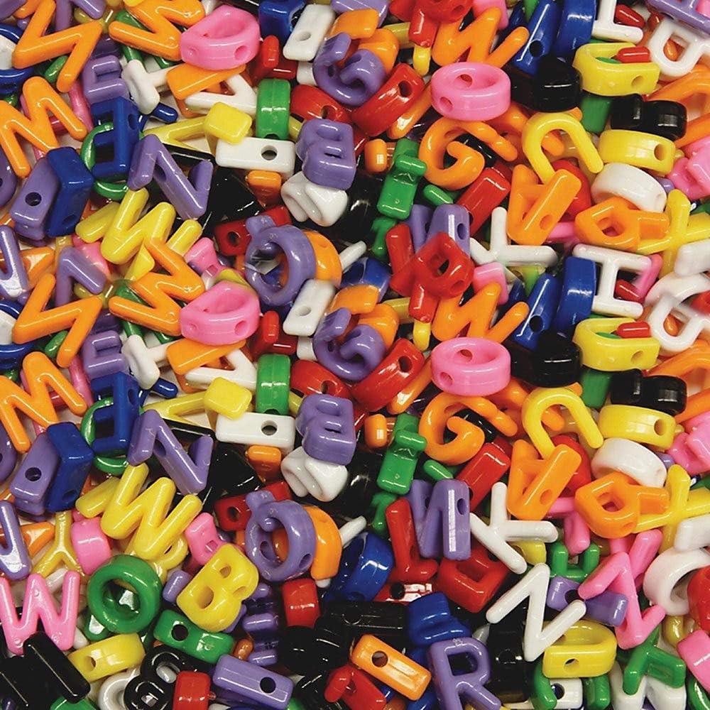 Creativity Street 3253 Upper Case Letter Beads, Assorted Colors, 288 Beads/Set
