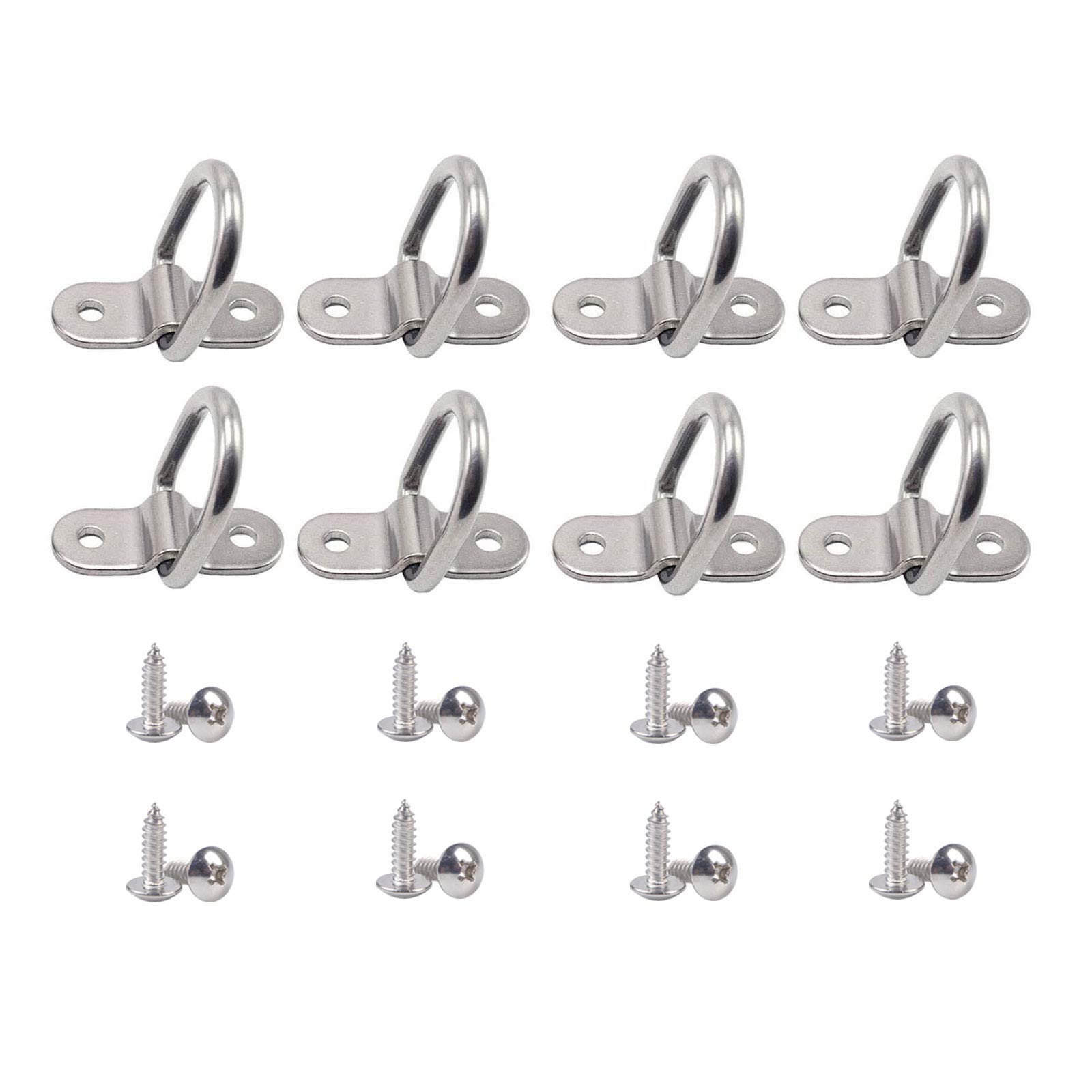 Buy 8 Pack D Ring Tie Down Anchors Lashing Rings, 1/4'' DRing 1200 lbs