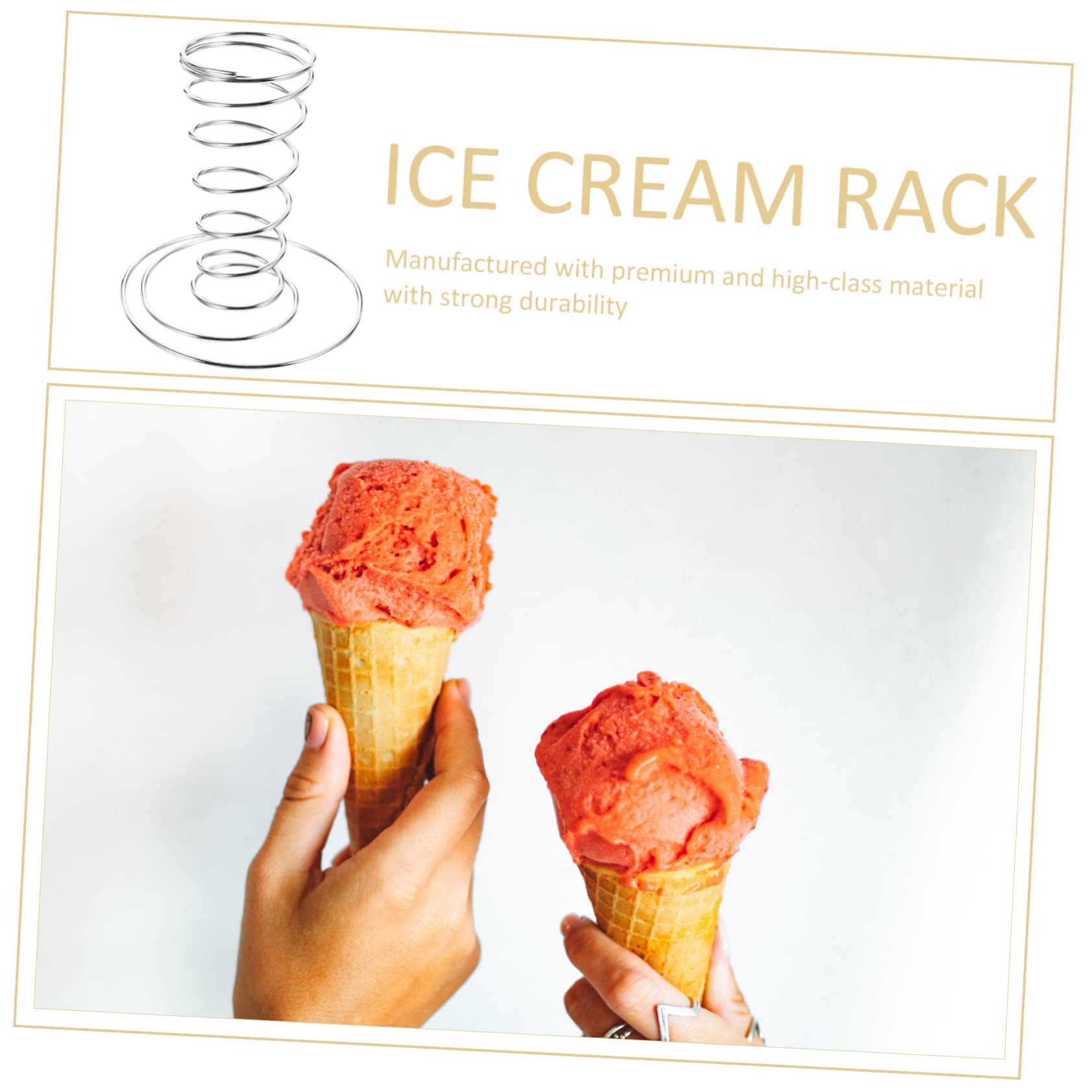 STOBAZA 4Pcs Ice Cream Cone Holders Multi Function Cone Stand for Displaying Ice Cream Desserts and Treats and Stylish for Home Bakery and Parties