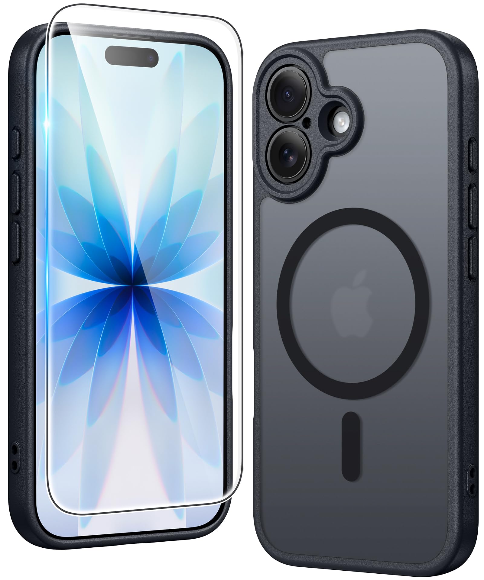 FNTCASE for iPhone 17 Phone Case Compatible with Magsafe Clear Phonecase | Screen Protector, Military Grade Drop Protection, Slim Magnetic Phone Cases, Shockproof Bumper, Transparent Cell Cover