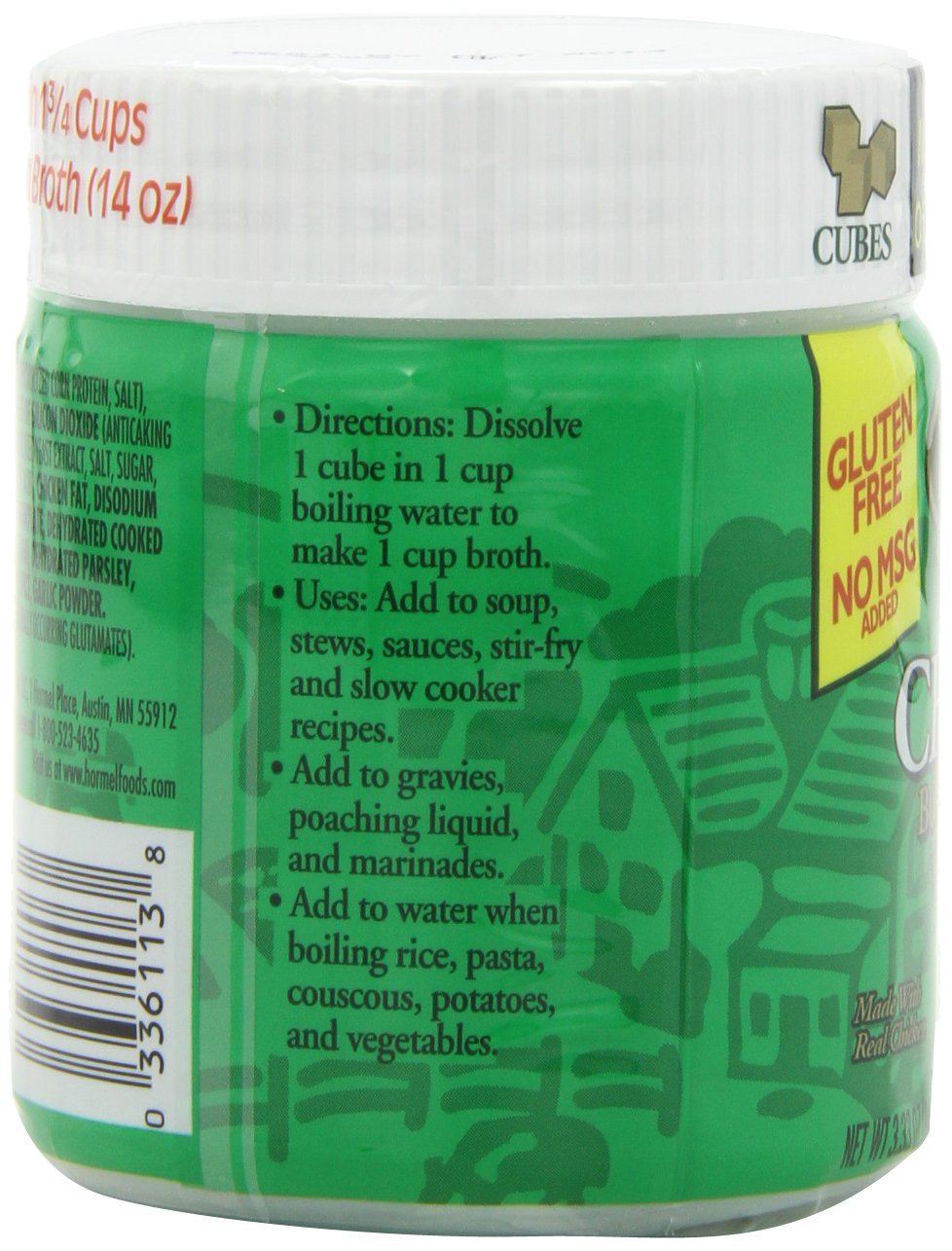 Herbox Bouillon Cubes Chicken 25 cubes, 3.33-Ounce (Pack of 6)