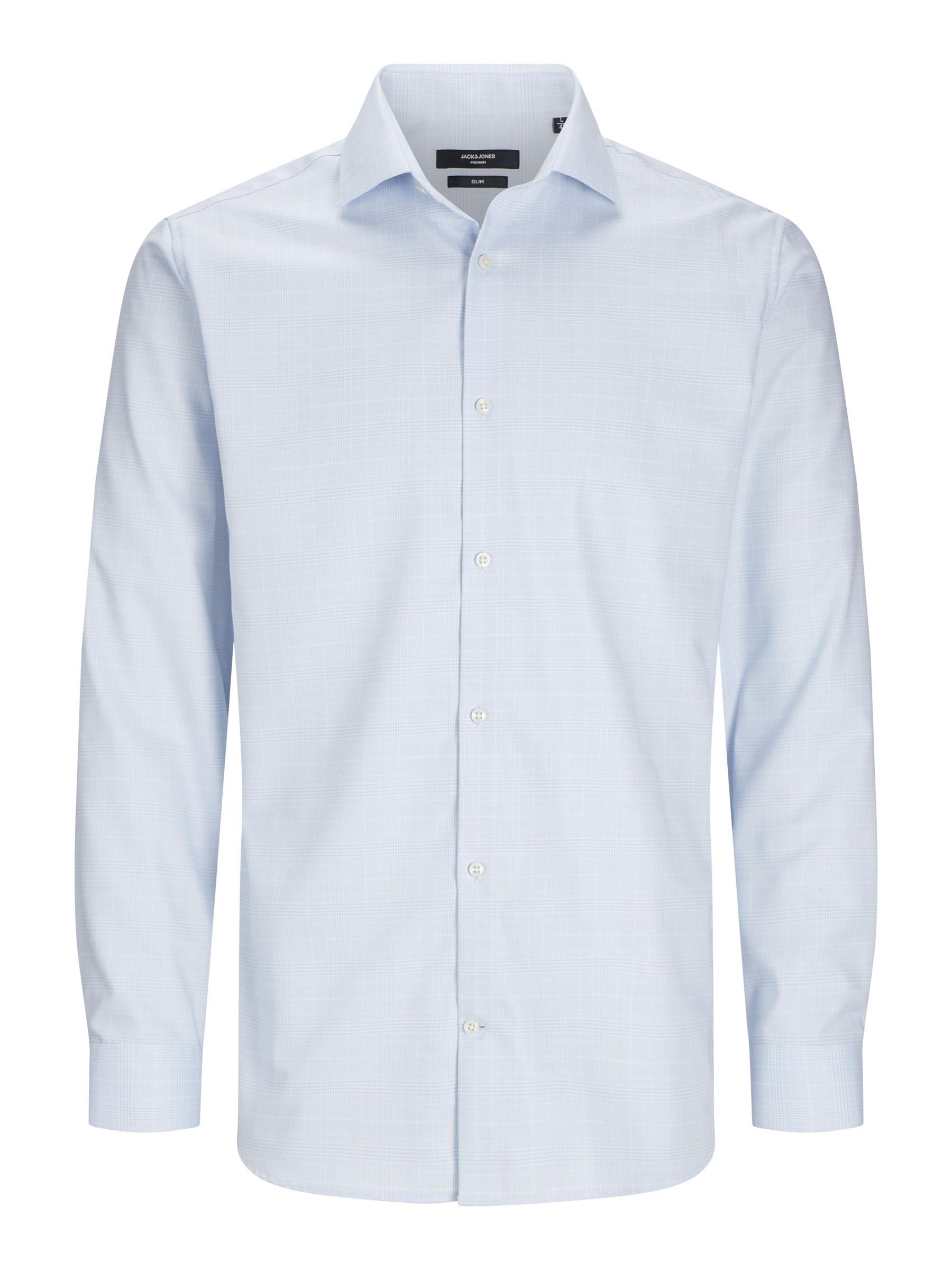 Jack And Jones Men' Blue Parker Long-Sleeve Patterned Shirt in Size S, Sports Direct