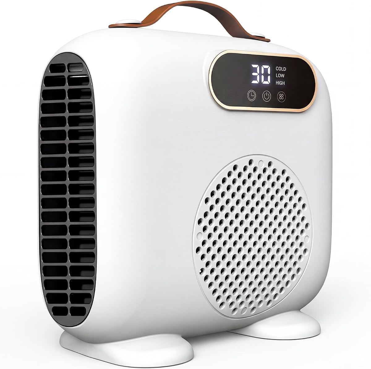 Electric Heater Indoor, 2000W Portable Heaters Indoor Use 4 Modes, The LED display supports touch control, 18H Timer, Overheating & Tip-Over Protection, Room Home Bedroom Use (White)