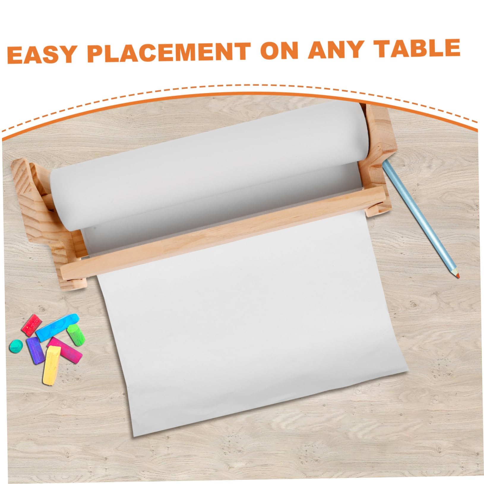 HOMSFOU Cavalletto da Tavolo per Pittura in Legno Multifunzionale Salvaspazio Rotolo di Carta per Attività Creative e Doodling per Ragazzo Ragazza