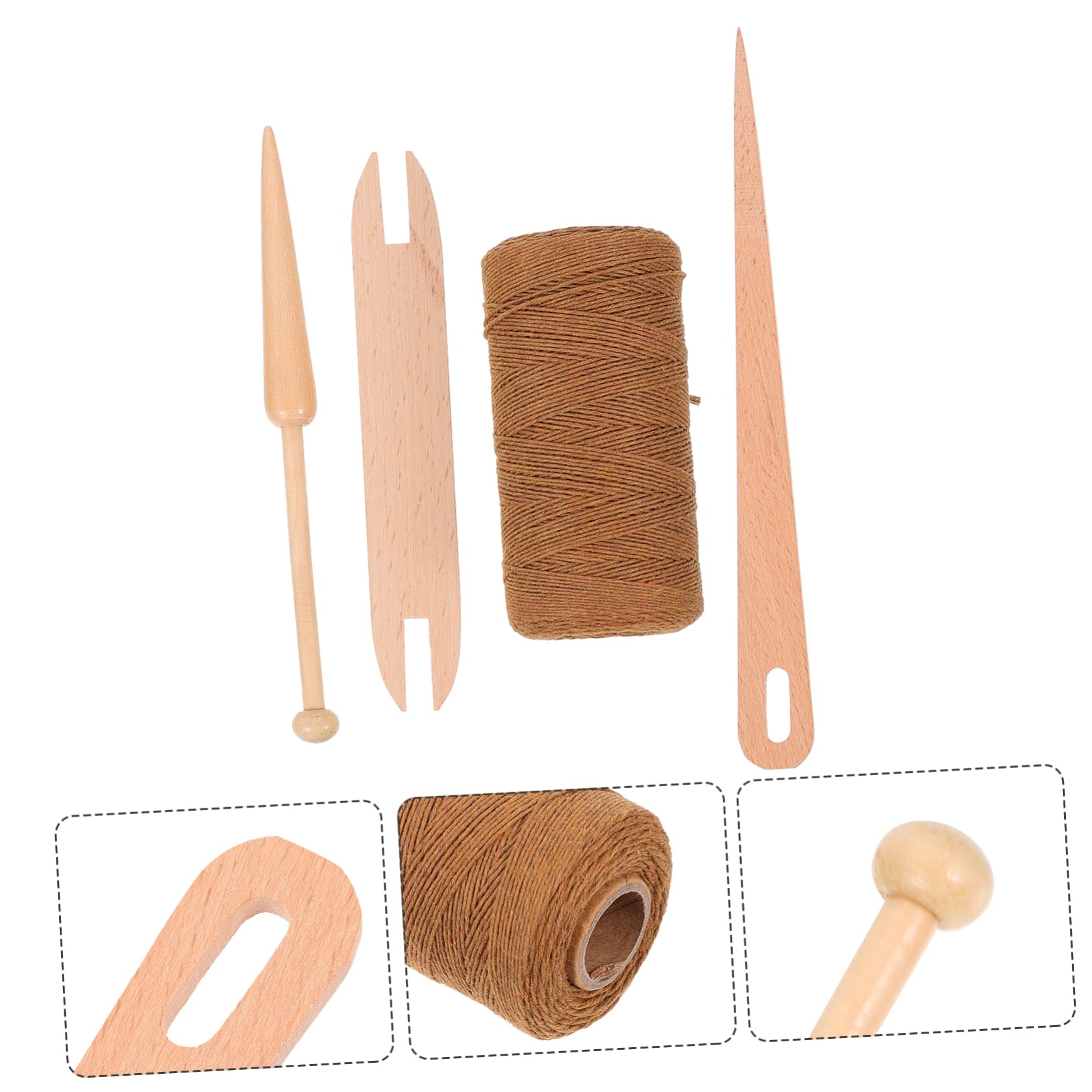 DIYEAH 3sets Strumenti Per Lavori Maglia Kit Completo Per Tessitura Mano Con Shuttle Filo Accessori Per Iniziare Lavorare Maglia Per Insegnamento e Attività Genitore-figlio