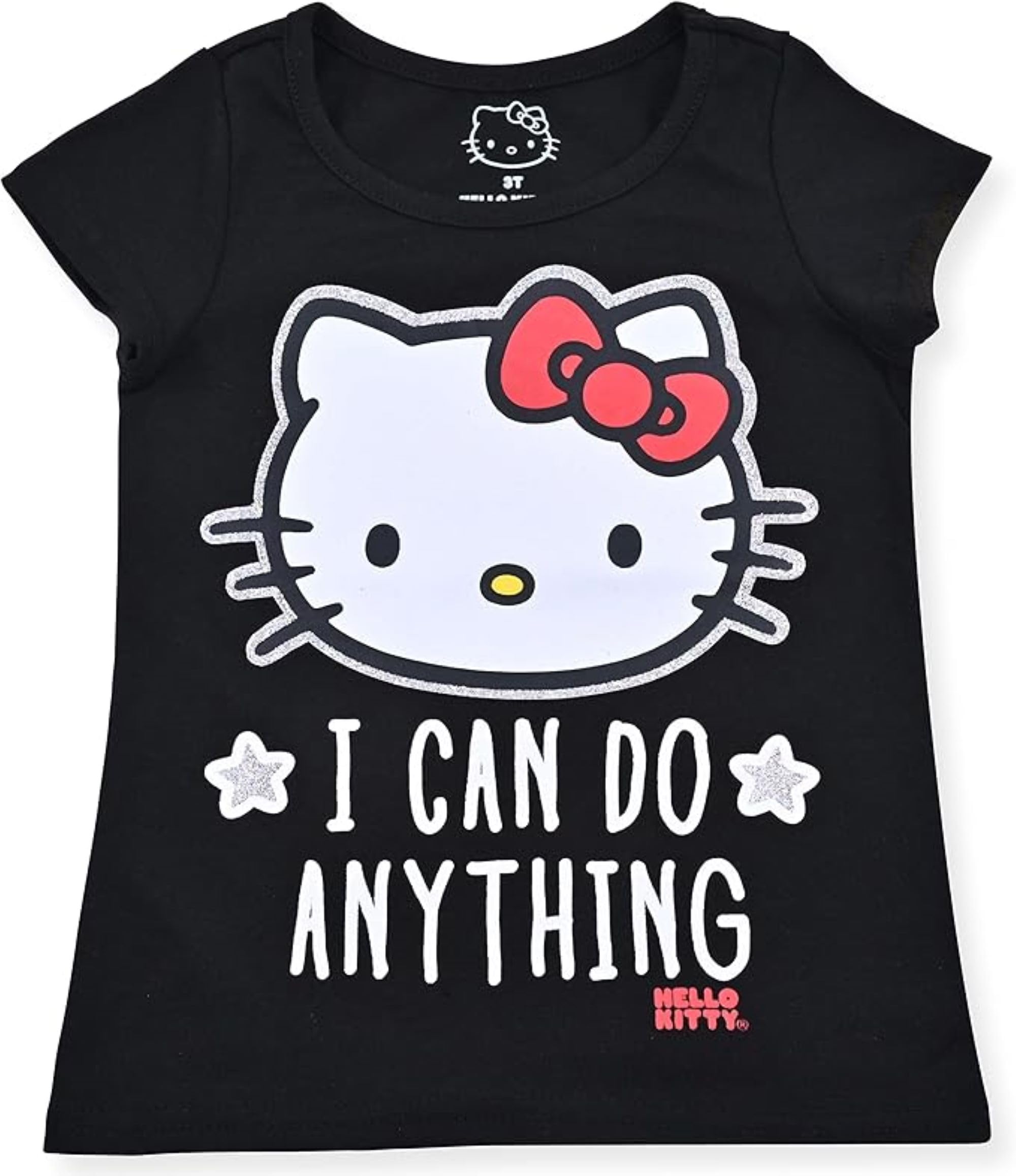Hello Kitty - Paquete de 3 camisetas de manga corta para niñas y niños grandes