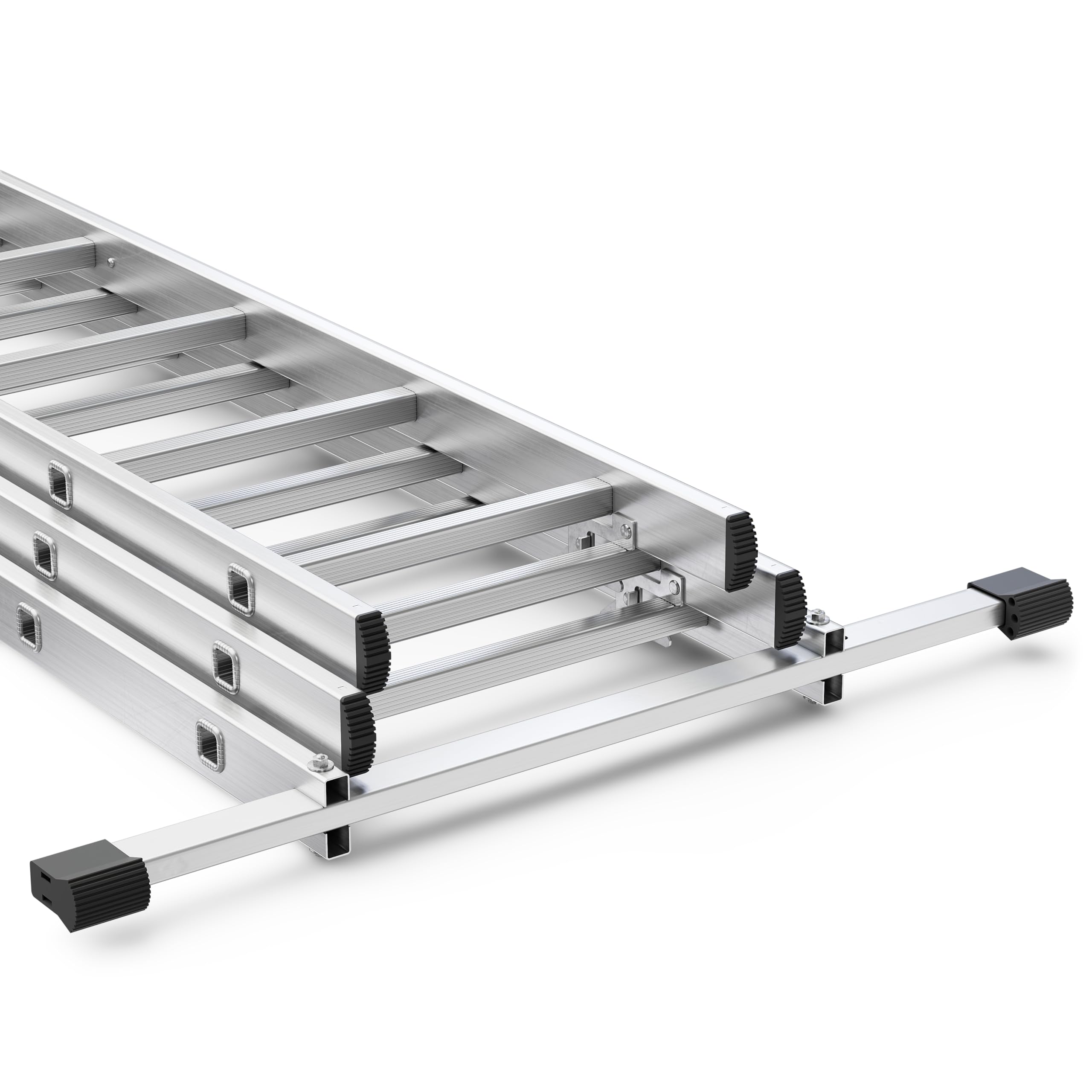 Échelle Multifonction 3en1 Télescopique en Aluminium Double - 3x6(marches) Polyvalente, Pliable, Jusqu'à 150kg, pour Les Travaux dans la Maison et Le Jardin, Légère 8 kg, Argent