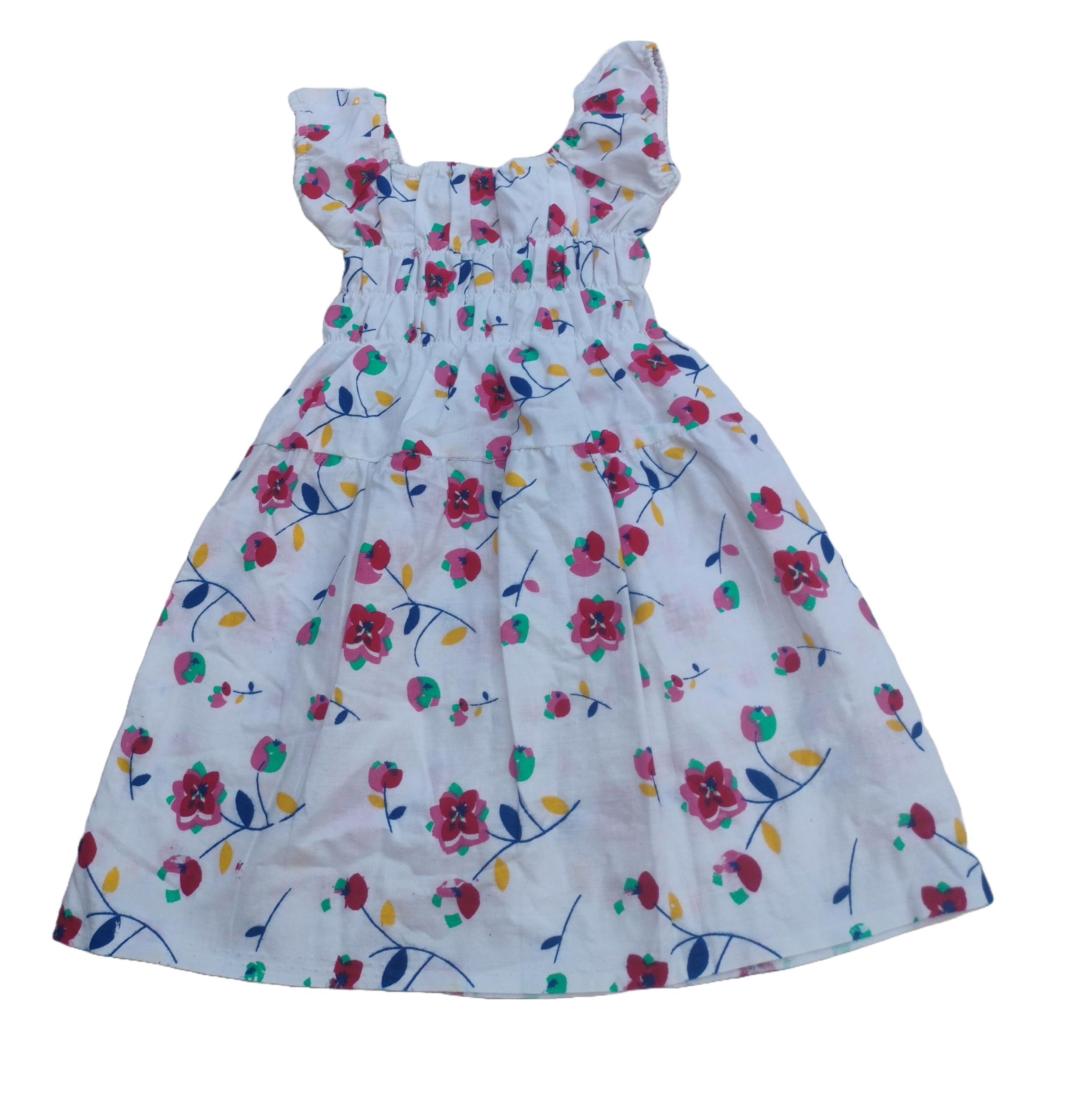 TVESA Baby Girl Cotton Printed jhabla middi Frock Dresses Combo Pack of 2 (3-4 Years) Multicolour 2