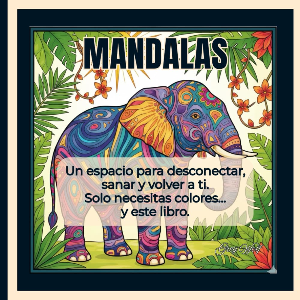Mándalas, libro para adultos para colorear: Mundo animal