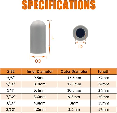 Miniatura 4 de ISPINNER 160 tapas de vacío de goma, kit surtido de tapones de vacío para carburador, colector, automotriz de 316 pulgadas, 532 pulgadas, 732