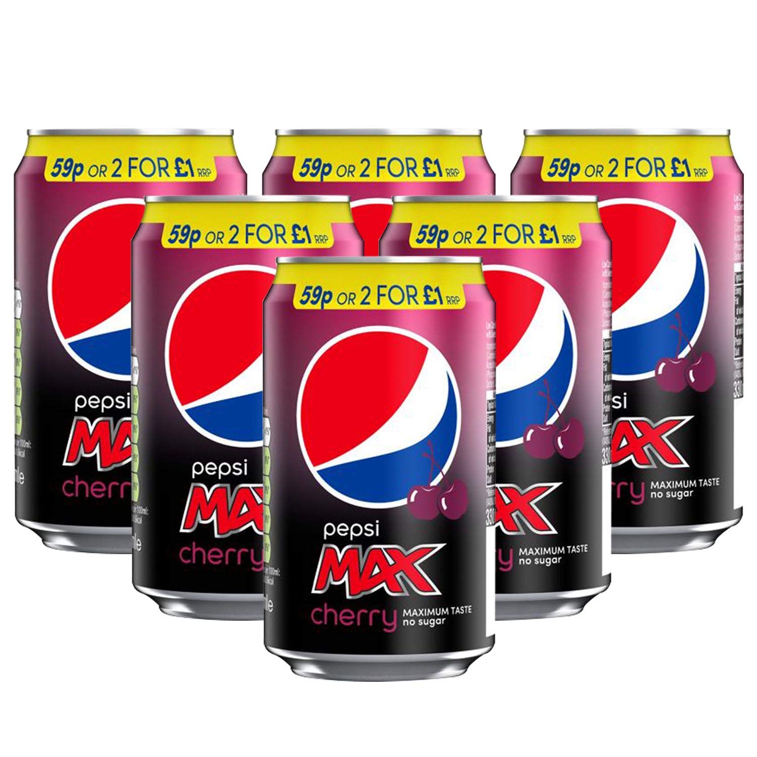 Pepsi Max Cherry Can, 6 x 330