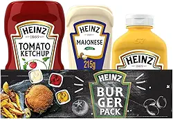 Heinz Pack Hamburguer Ketchup 397G + Maionese 215G + Mostarda 255gG