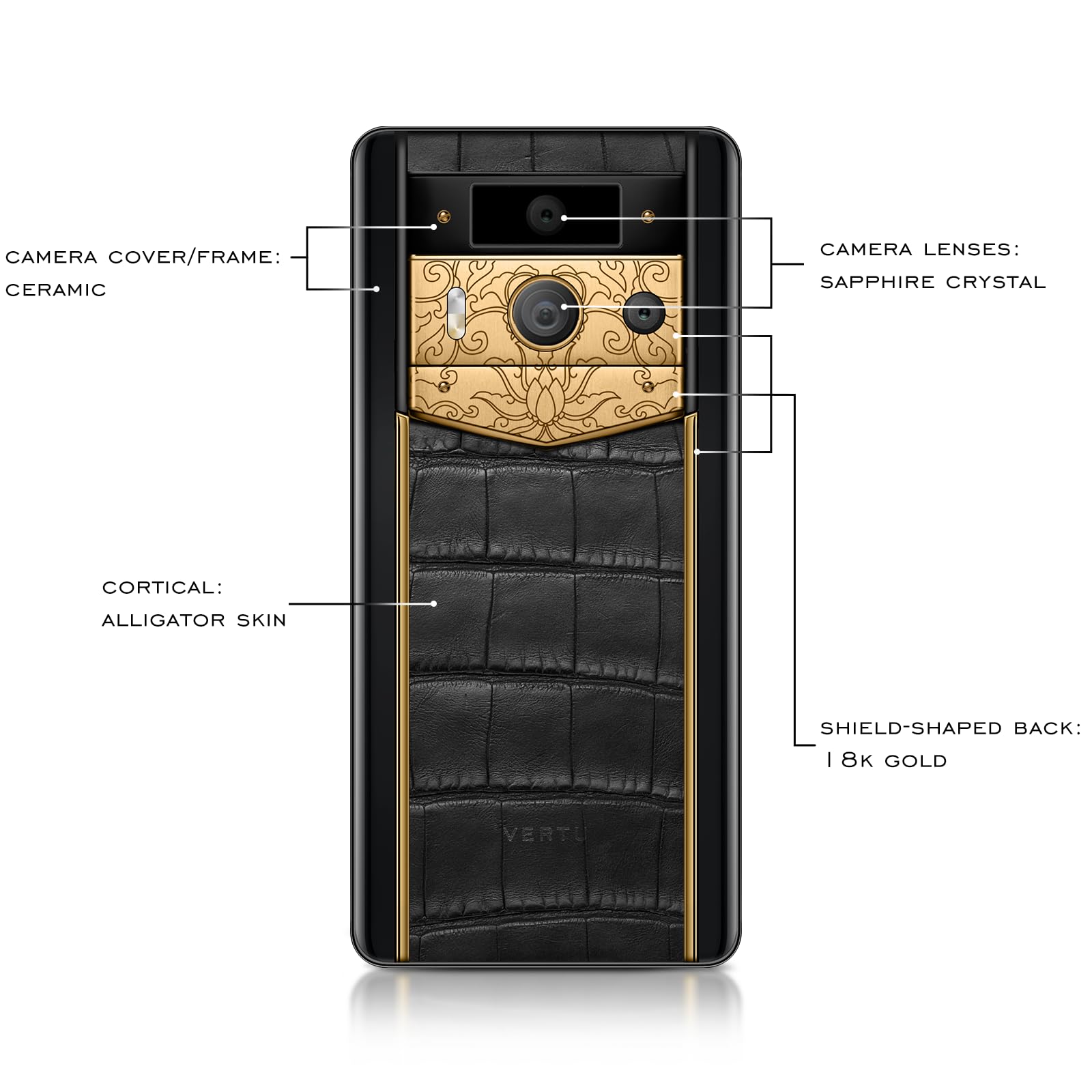 METAVERTU 2 Luxury Custom Made - 18K Gold Lotus Whisper with Alligator Skin Web3  AI Phone - Black (512, GB) : Buy Online at Best Price in KSA - Souq is now  Amazon.sa: Electronics