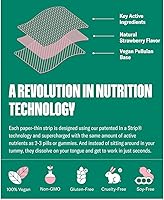 Vista 6 de NuStrips™ Tiras de belleza de disolución rápida con biotina, folato y vitamina E - Suplemento para el cabello, la piel y las uñas - Apoya