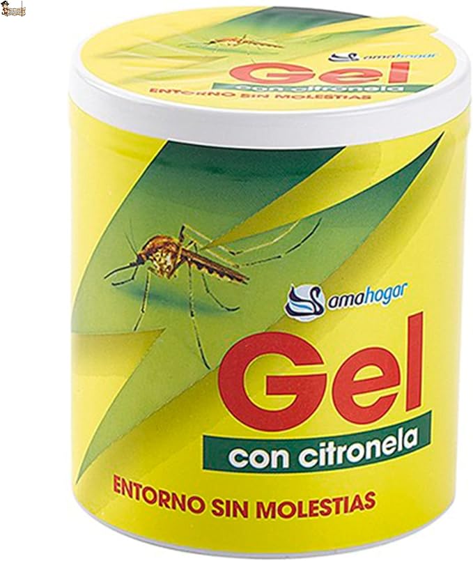 BricoLoco Citronela Gel Repelente antimosquitos. Ambientador. Más cómodo y Seguro Que Velas o aceites. Ahuyentar Mosquitos en Interior o Exterior. Protección Natural. (1)