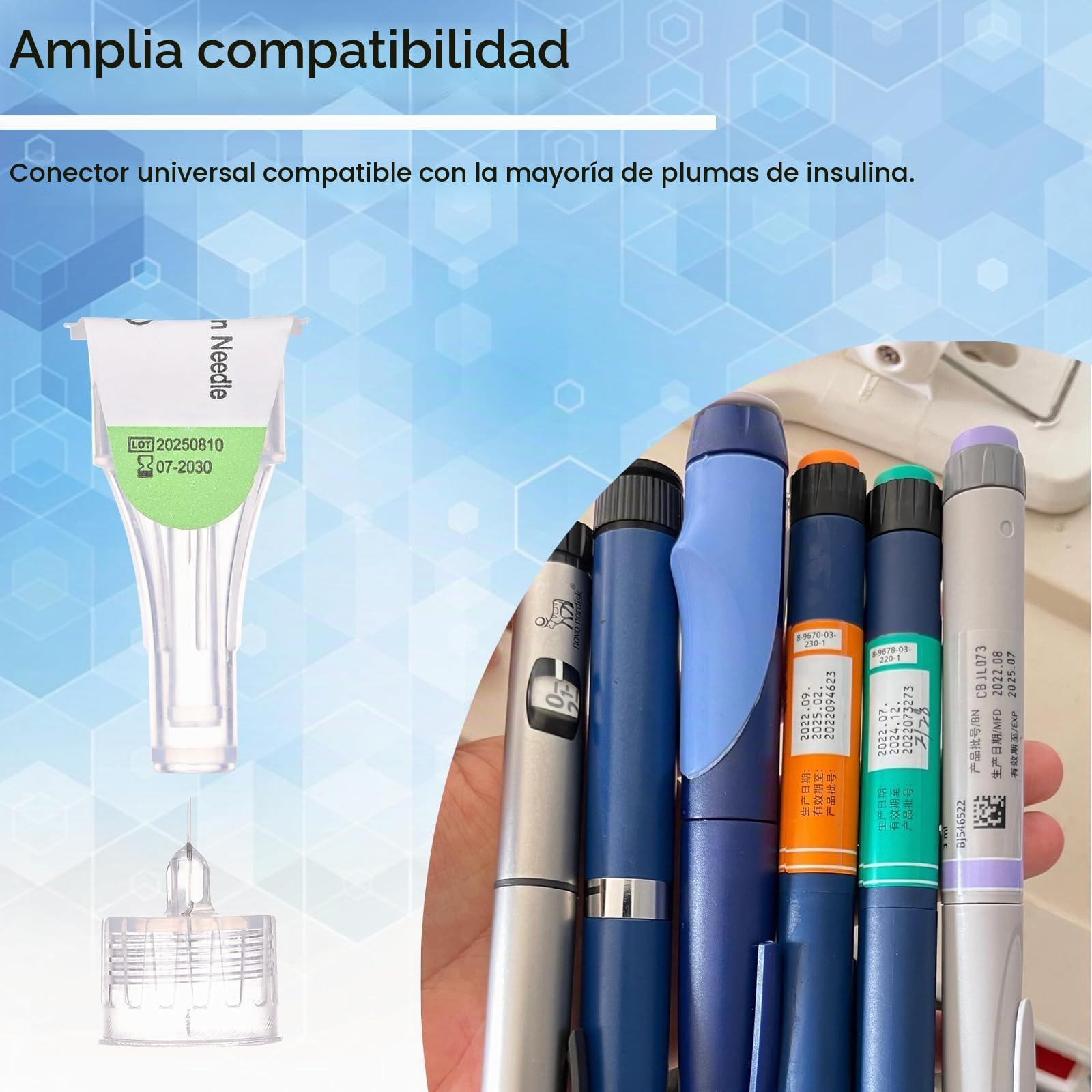 100 unidades/paquete de 0,23 x 4 mm (32G) accesorios de acero inoxidable de pared delgada, compatibles con la mayoría de los aplicadores, envasados individualmente, herramientas de dosificación