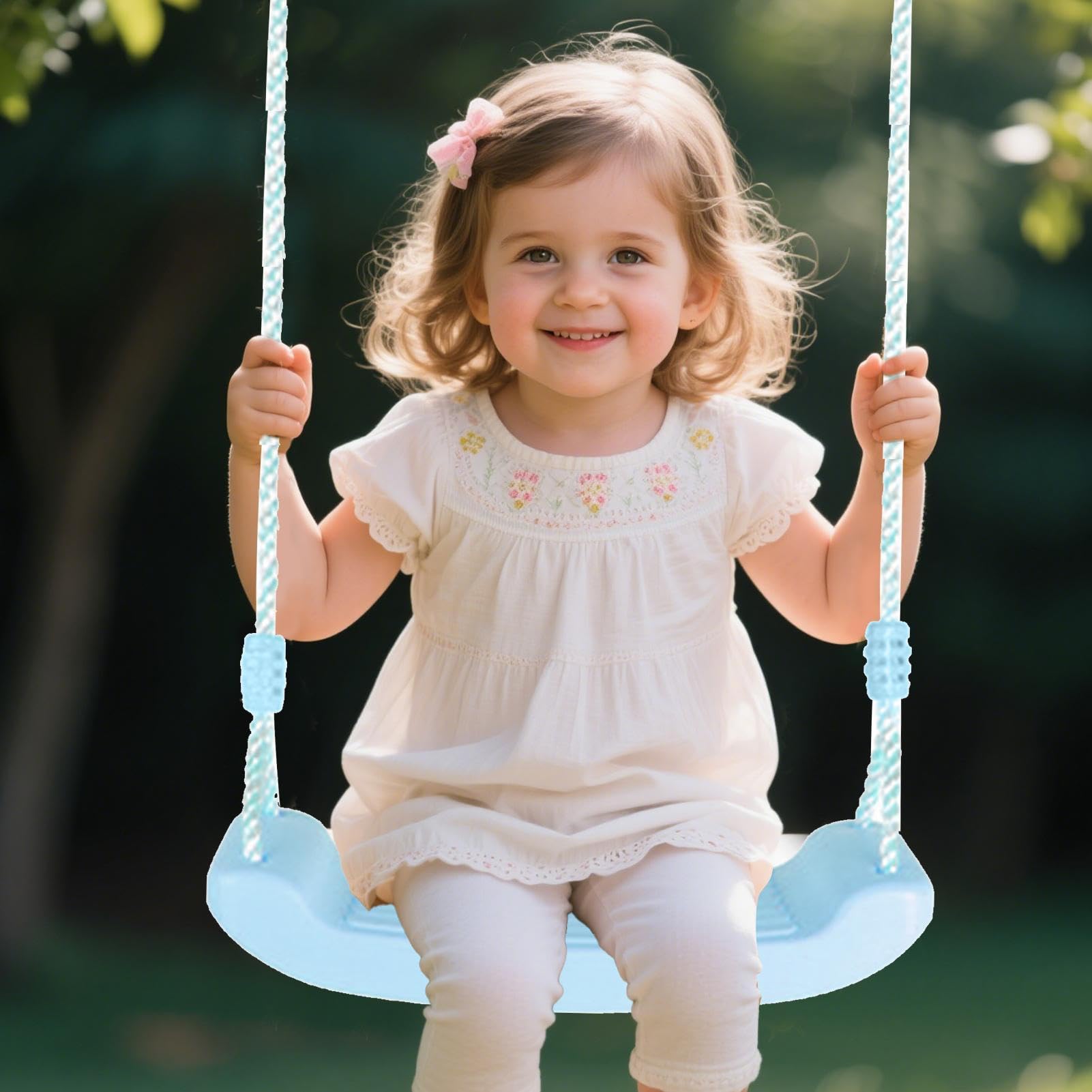 Sedile oscillante per il servizio pesante, sedile swing per bambini, Accessori oscillanti, Comodo sedile ergonomico reggerabile con divertimento interattivo a corda regolabile per l'uso all'interno e