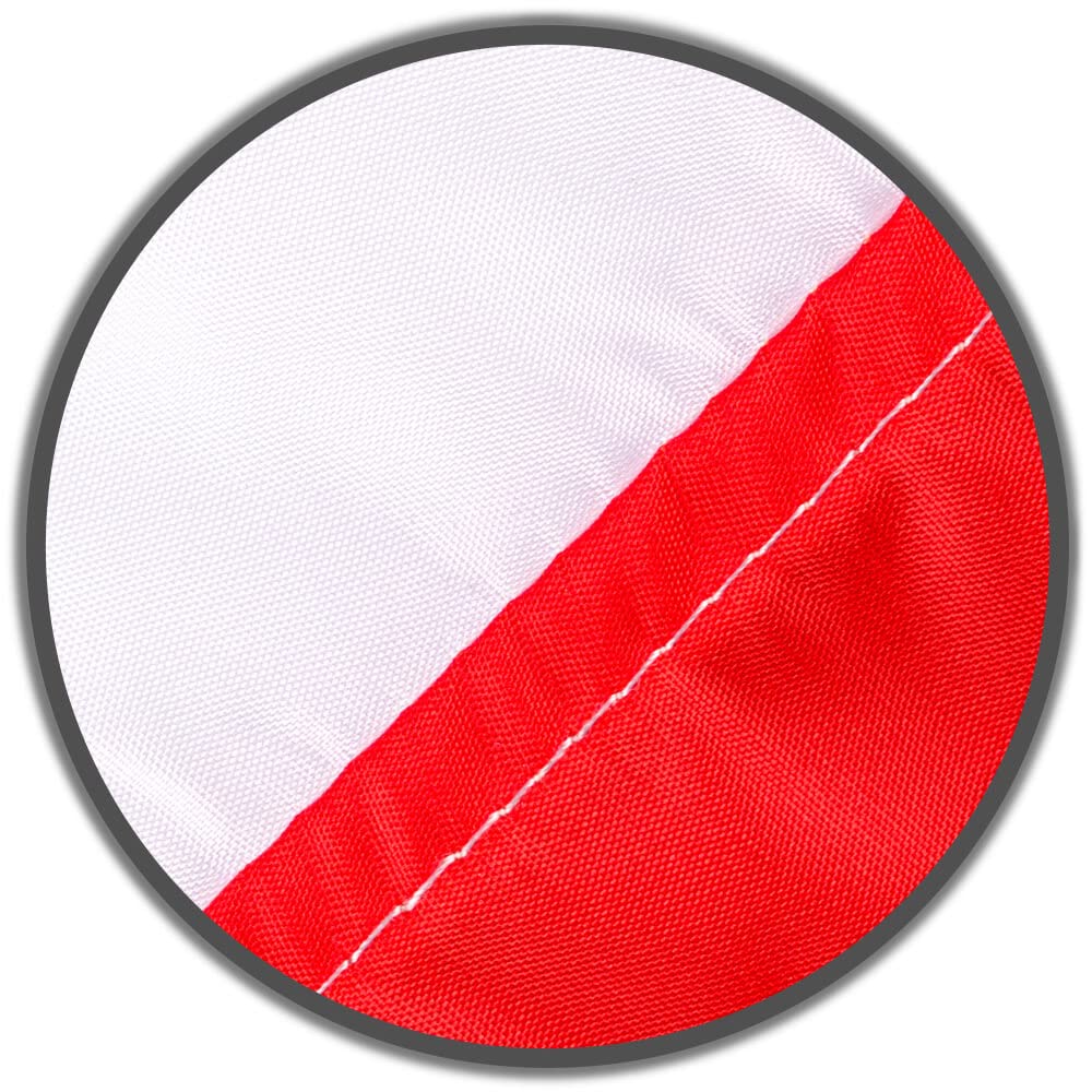Windsack Komplett-Set, rot/weiß, Ø 30 cm, 4-teilig, zum Aufdübeln, Höhe: 3 m aus Kunststoff, Stahl, Art.-Nr. 609568 | Windsocke