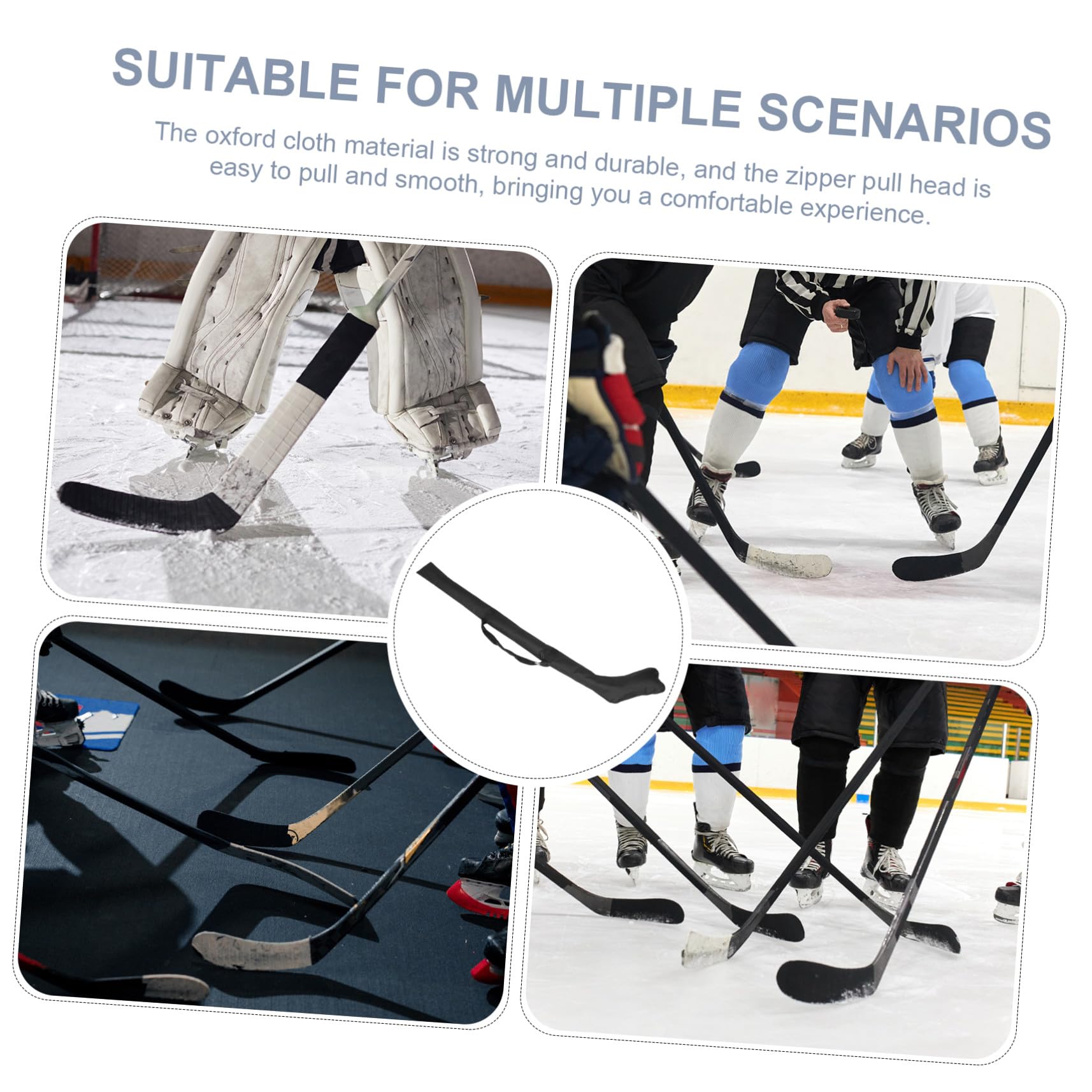 Bolsa Resistente al Desgaste y Presión de Tela Oxford para Palos de Hockey sobre Hielo Diseño Especial para Transporte Portátil y Almacenamiento Seguro