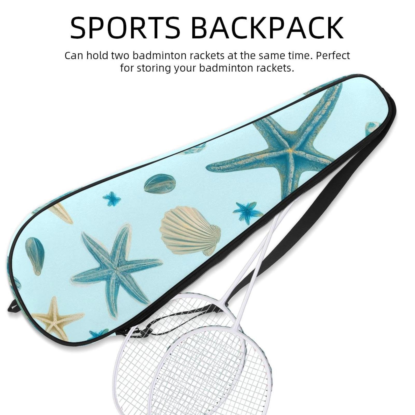 Funda para raqueta de bádminton acolchada con correa de hombro ajustable