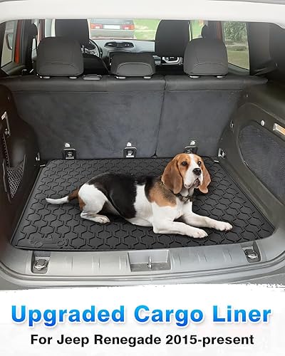 Miniatura 2 de Cartist Forro de carga compatible con Jeep Renegade 2015-2023, forro para maletero trasero de automóvil, color negro